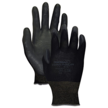 Showa Coated Gloves, Black, M 12 PK BO500B-M